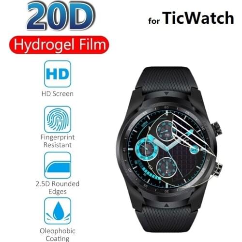 3x Protective Hydrogel Film for TicWatch Pro 3 GPS Screen Protector for TicWatch S2 E2 S E C2 Plus (Not Glass) Protection Foil