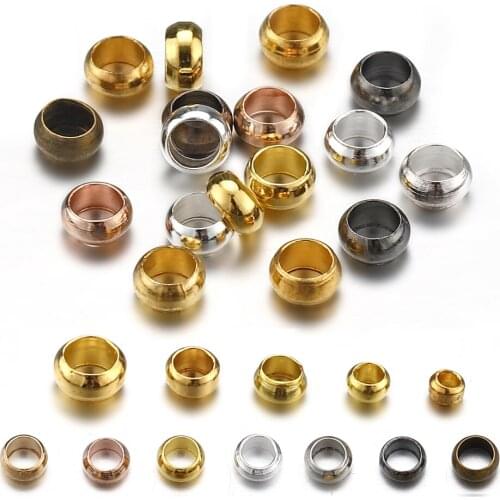 500pcs Gold Silver Color Ball Crimp End Beads Dia 2-4mm Copper Stopper Spacer Beads For DIY Jewelry Making Findings Accesssories