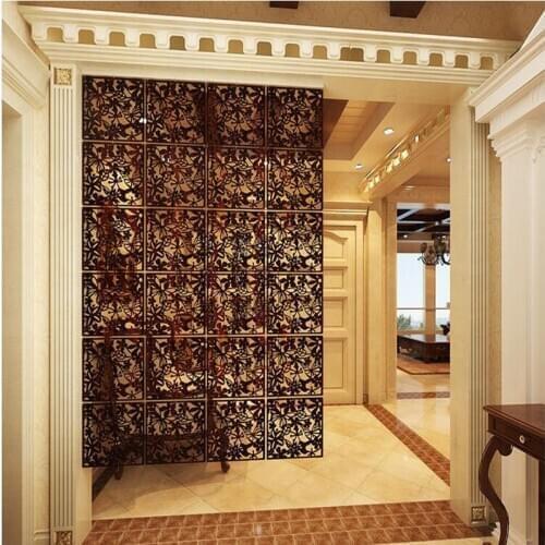 6pc Folding screen Wall panels Hanging Screens Openwork grilles backdrop stickers Hanging Screens