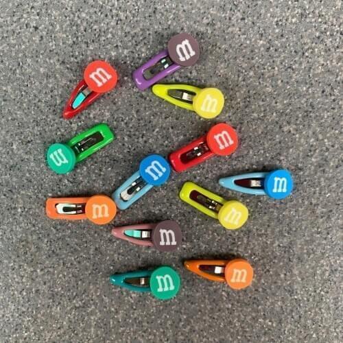 Candy Color 2cm 6 Pcs Random Color Mix Fashion Mini Hair Clip for Blyth, OB11 and BJD Doll