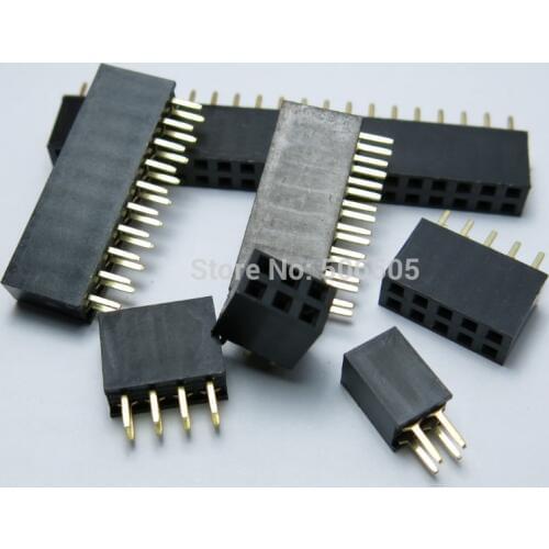 7Pins Double row line socket outlet Female 2.54 MM spacing ribbon cable socket 20pcs/lot