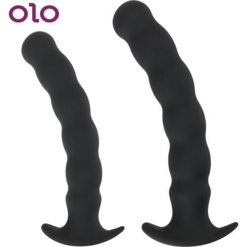OLO Butt Plug Dildo Anal Bead S/L Prostate Massager Soft Silicone Anal Plug G-spot Massager Sex Toys for Women Men