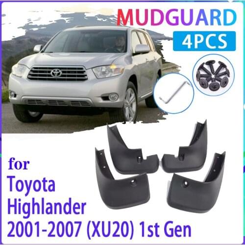 Car Mud Flaps for Toyota Highlander XU20 2001~2007 2002 2003 2004 2005 Mudguard Splash Guard Fender Mudflaps Auto Accessories
