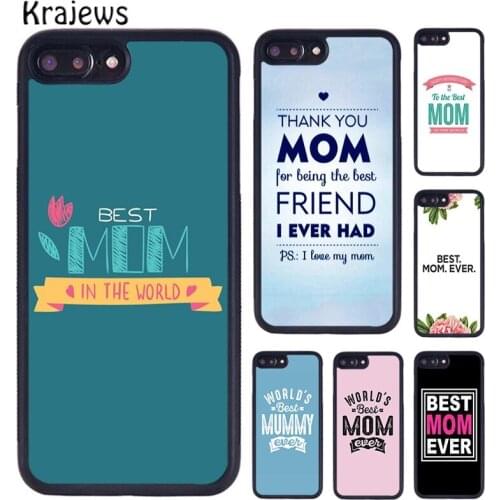 Krajews Best mom ever quotes Phone Case For iPhone 5 6S 7 8 plus 11 12 Pro X XR XS Max Samsung Galaxy S6 S7 S8 S9 S10 PLUS