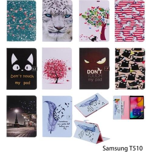 Case For Samsung Galaxy Tab A 10.1 2019 T510 T515 SM-T510 SM-T515 Cover Funda Magnetic Flip Leather Stand Shell Capa +Film +Pen