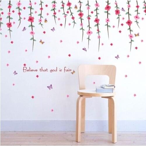 Flower Home Bedroom Decors Removable Wall Stickers Decal Decorations Floral Hot Wall Stickers