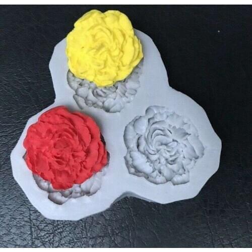 Peony Flower Silicone Molds Wedding Cupcake Fondant Cake Decorating Tools Soap Candy Chocolate Moulds