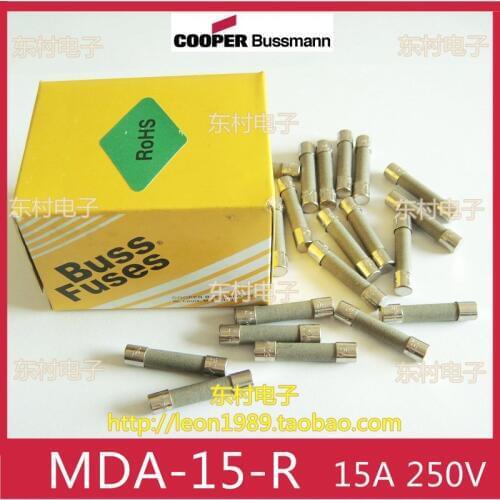 American Ceramic Fuse BUSSMANN MDA-15 BK / MDA-15-R 15A 250V 6.3 times; 32mm