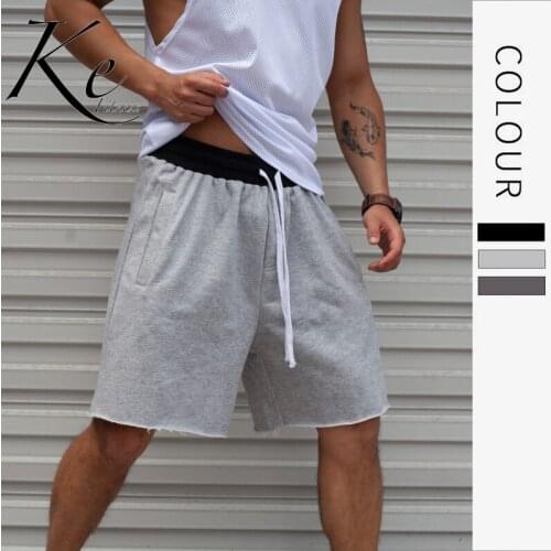 KE Muscle fitness sports shorts mens new trendy loose casual five-point pants running training plus size basketball sport pants