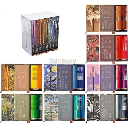 Marco Tribute Masters Collection - colored pencils set of 80 colors (3300-80). Perfect gift. Cedarwood pencils