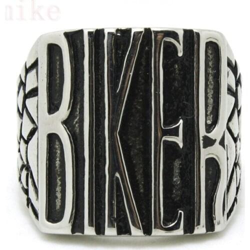 Hot Selling Biker Cool Ring 316L Stainless Steel Fashion Jewelry Band Party Biker Ring
