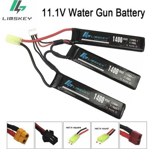 Limskey Power 3S 11.1V Lipo Battery For Airsoft 11.1V 1400mah 25C Tamiya/T Plug For Air Gun Mini Airsoft BB Guns Battery