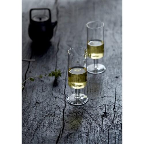 LUWU Glass Tea Cup Set of 2 Glass Goblet 150ml