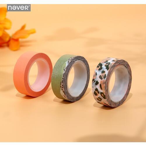 Never Leopard Grain Washi Tape Planner Scrapbooking Masking Tape Diary Sticker Tape Decorative Office Stationery School Supplies