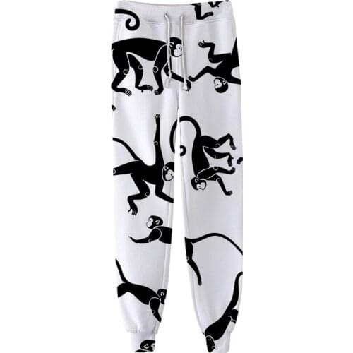 2021 Personality Design 3D Monkey Sweatpants Men Fitness Joggers Spring High Street Anime Trousers 3D Print Pants Sweatpant Cool