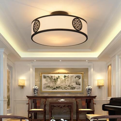 New Chinese style dome bedroom lamp Ceiling Lights modern simplicity antique wrought iron hotel study dining LU621 ZL226