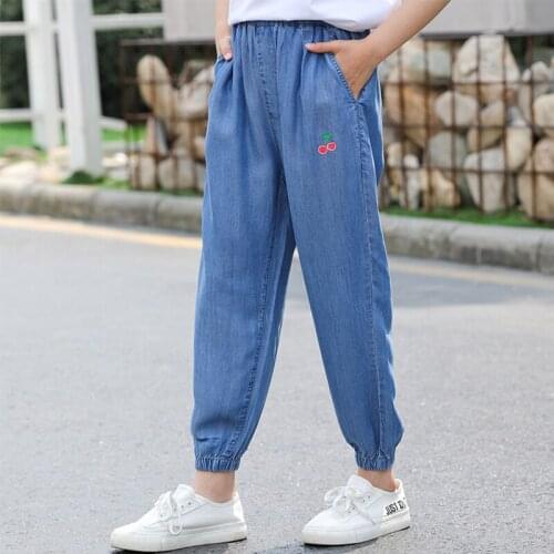 2021 New Baby Girls Jeans For Toddler Girl Denim Pants Fashion Casual Kids Clothes Children Trousers Teenager Cotton Jeans