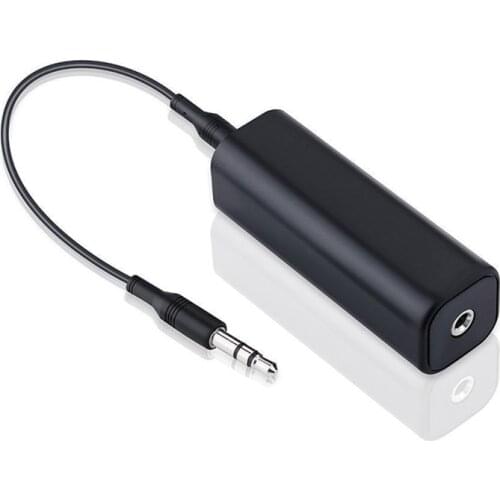 Plastic -Audio Cable Clear Sound Filter 3.5mm Aux Anti-interference Portable Noise Isolator Ground Loop Black Car T3EF