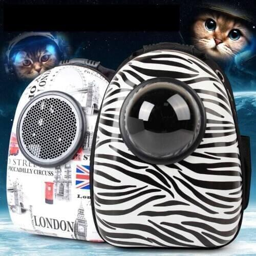 Pet Dog Stroller Luxury Dog Bag Doghouse Outdoor Doggy Bag Dog Hiking Cat Carry Bag Carrier Backpack Space Cat/Dog Window E