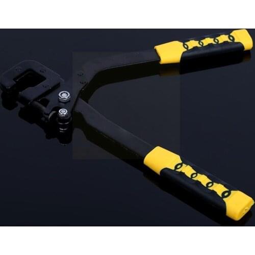 Two-handed Keel Forceps Stud Crimping Forceps Flat Mouth Tools Woodworking Installation Dril Keel Plier Punch Forceps Metal N3Z2