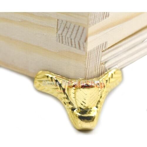 10 Pcs / Lot 29mmx17mm Antique Jewelry Chest Wood Furniture Box Decorative Feet Leg Corner Protector Decoration