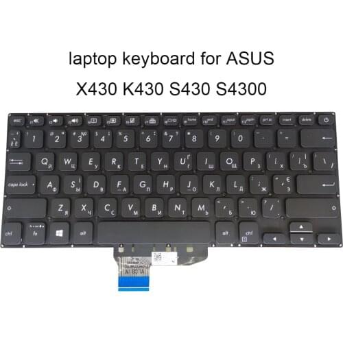 UA RU Replacement Keyboards for ASUS VivoBook S14 X430 FN K430 S4300 Backlit KB Ukrainian Russian black silver 2608UA00 260AUA00