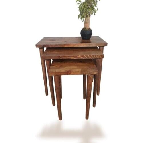 Modern The N Wood Mls Solid 3'lü Zigon Coffee table coffe table table basse