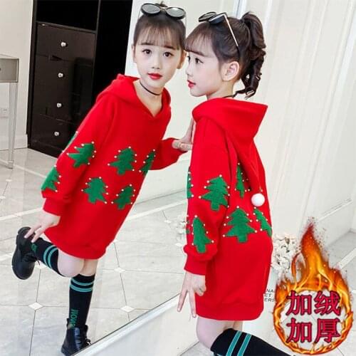 Girls' Hoodies Sweatshirts Kids Underwear 2021 Casual Plus Velvet Thicken Winter Autumn Jacket Cotton Outdoor Childrens Clothin