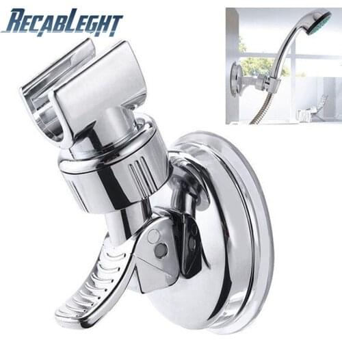 Universal Adjustable Hand Shower Holder Suction Cup Holder Full Plating Shower Rail Head Holder Bathroom Bracket Stable rotation