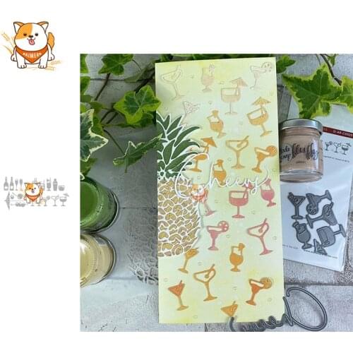 Wine Glass Series Metal Cutting Dies Mold Knife Scrapbooking Stencil DIY Embossing Craft Die Cuts Card Making New Dies For 2020