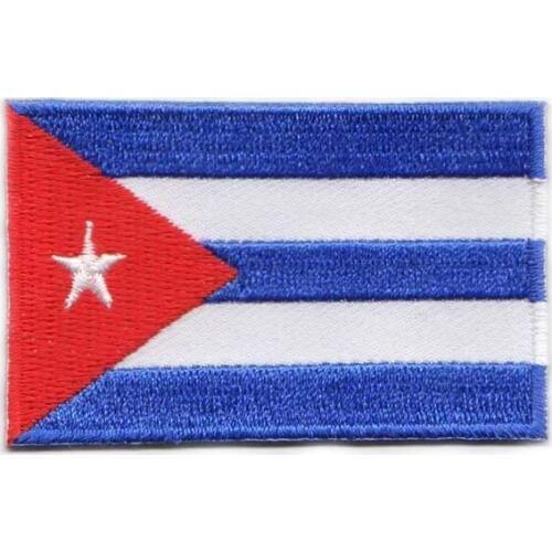 Cuba Flag Embroidery Patches/Cloth Patch Made by Twill with Heat Cut Broder and Iron On Backing MOQ50pcs free shipping by Post