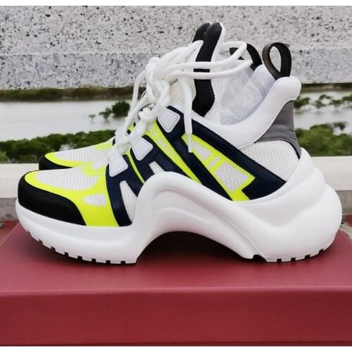 2021 Comfortable Lace-up Casual Shoes Women Chunky Sneakers Women Fashion Vulcanized Shoes Women Zapatos De Mujer