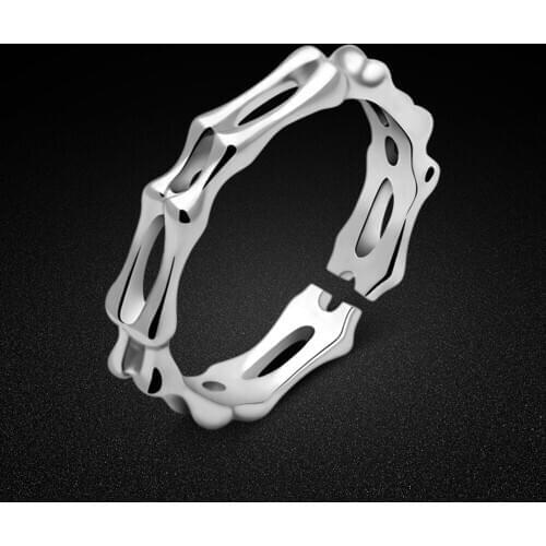 Fashion Bamboo Design Ring 100% 925 sterling silver woman Ring simple Adjustable size ring Solid silver Jewelry gift