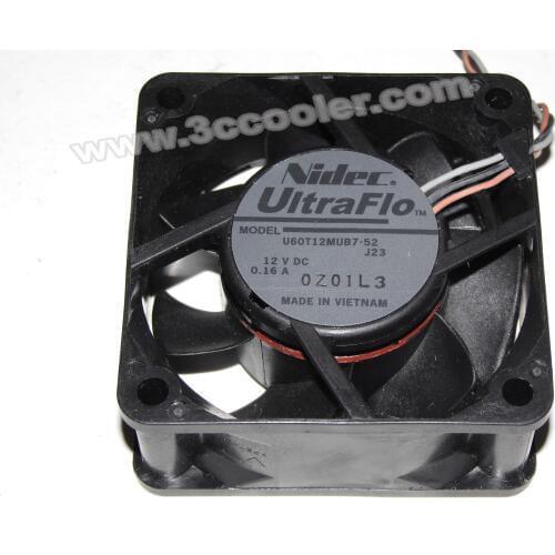 Zyvpee 6025 60*25mm U60T12MUB7-52 U60T12MUB7-53 12V 0.16A 3Wires U60T12MUB7-53J75 Server Fan