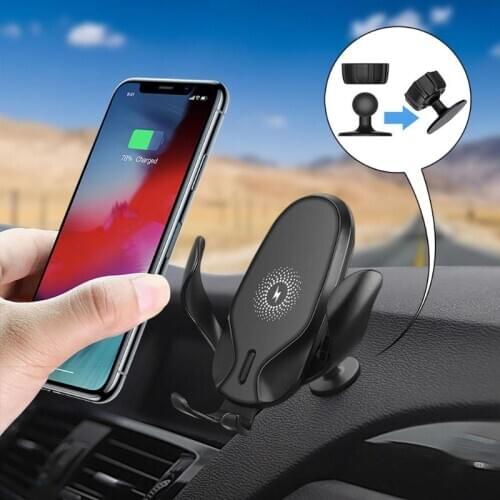 10W Qi Wireless Car Charger Car Mount Gravity Air Vent Phone Holder B310 Fast Charging for iphone 11/XS/ XR/X/8