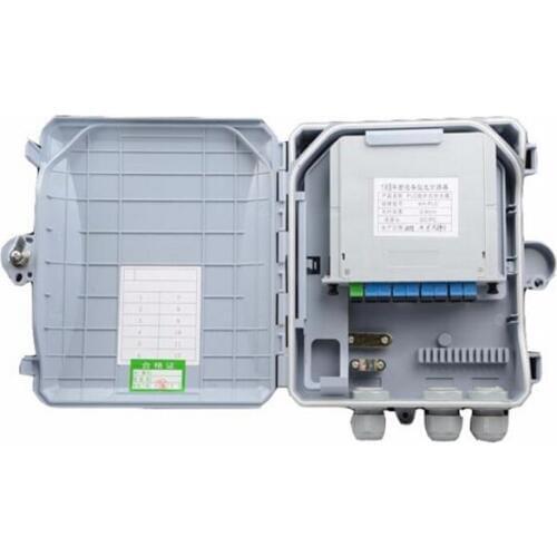 1 X 8 Core Fiber Optic Termination Box 8port FTTH optical fiber distribution box and 1X8 Fiber optic Splitter Free shipping