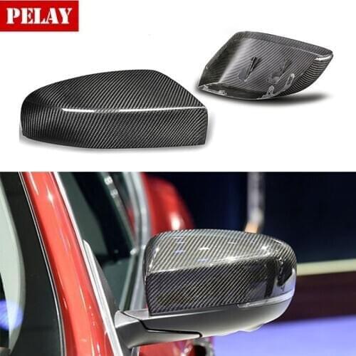 2Pcs Carbon Fiber Mirror Cover Replacement Caps Shell Fit For Maserati Ghibli & Quattroporte2017-2018