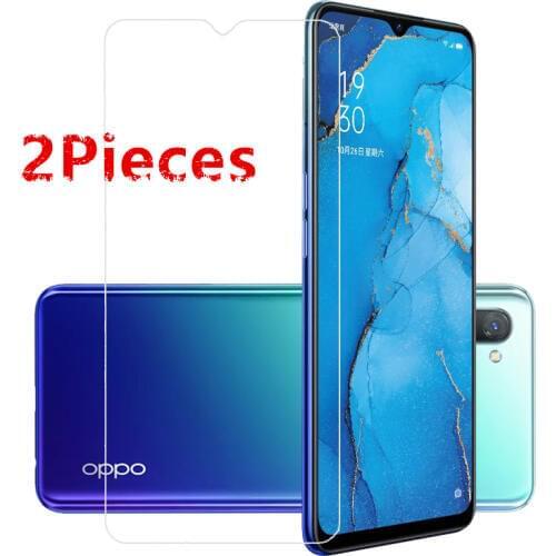 2PCS For OPPO Reno 3 Glass For OPPO Reno 3 Tempered Glass Film Glue Hard Phone Screen Protector Protective Glass for OPPO Reno3