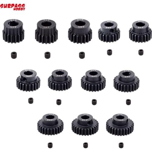 2pcs M0.6 5mm 17T 18T 19T 20T 21T 22T 23T 24T 25T 26T 27T 28T Steel Metal Pinion Motor Gear For 1/10 Rc Model Car Motor