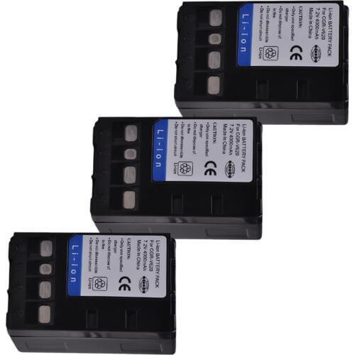 3Pcs 4000mAh CGR-V14S, CGR-V610 CGR-V620 CGR-V26S V620 Battery for Panasonic NV-RX14 NV-RX17 NV-RX18 NV-RX24 NV-RX27 RX37 RX18B