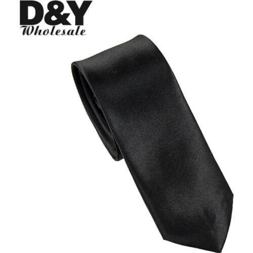 5cm/2inch wide "Black" Solid Color Fashion Necktie Polyester Woven Classic Men`s Jacquard neck tie Formal Dress Gift Cravat 2020