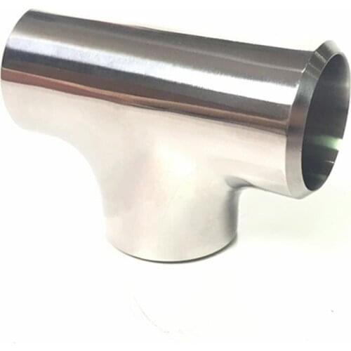89mm 3.5" Pipe OD Butt Thicken 3mm Tee 3 Way Splitter SUS 304 Stainless Steel Sanitary Fitting Spliter Homebrew Beer Wine
