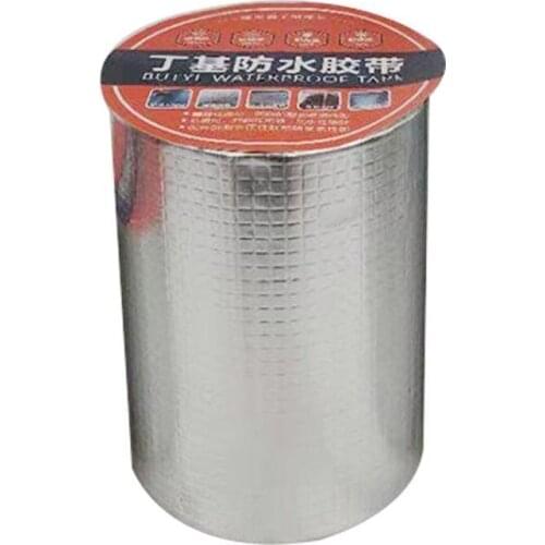 Aluminum Foil Butyl Rubber Tape Self Adhesive High temperature Waterproof resistance Repair Leak For Roof Sticker Pipe Stop H7D9