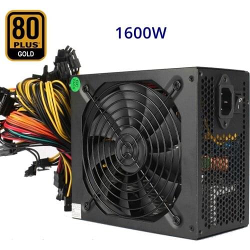 Sever Power Supply 1600W 80 Gold Altcoin Crypto Coin ATX PSU Mining Rig GPU For GTX1080 1060 RX470 480 570 Eth ETC BTC XMR Miner