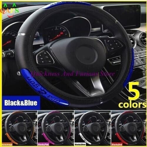 Dragon Design Car Steering Wheel Cover Steering Wheel Cover Reflective Style Pu Leather Steering-Wheel Car Accessories