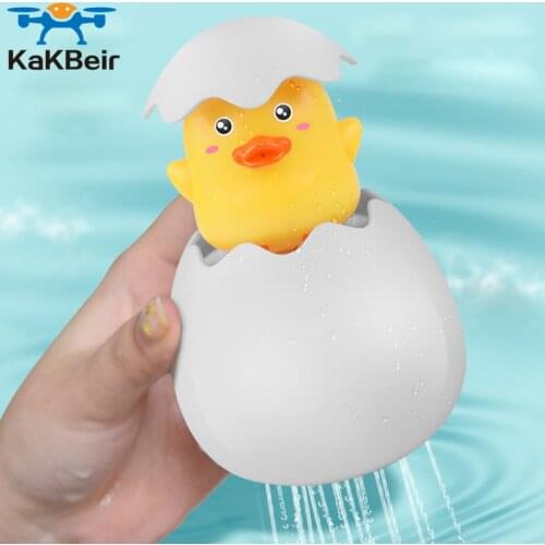KaKBeir Baby Water Spray Toy Penguin Egg Kids Swimming Shower Cute Cartoon Duck Educational Bathroom Sprinkler Toys for children