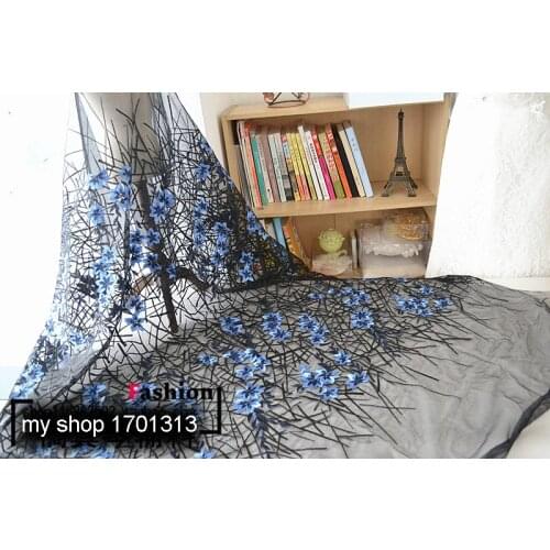 French Lace Fabric Embroidered Net lace with flowers Applique High-end Wedding Dress Accessories African Lace Fabrics