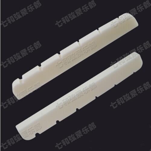 2 Pcs Bone Electric Guitar Nuts For Electric Guitar 6 String Slotted 42 x 3.5 x 4.5-3.5mm