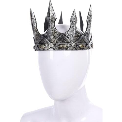 Gothic Dark Medieval Halloween Stage Costume Props Accessories Retro Foaming King Crown Cosplay