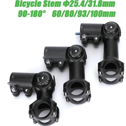 MTB Stem 31.8 Bike Adjutable Stem 25.4 Bicycle Handlebar Riser For Mountain Road Bike 0-90 Cycling Parts Potencia Bicicleta